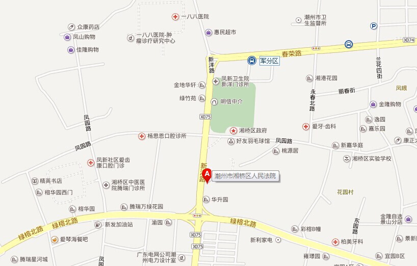 湘桥法院地图